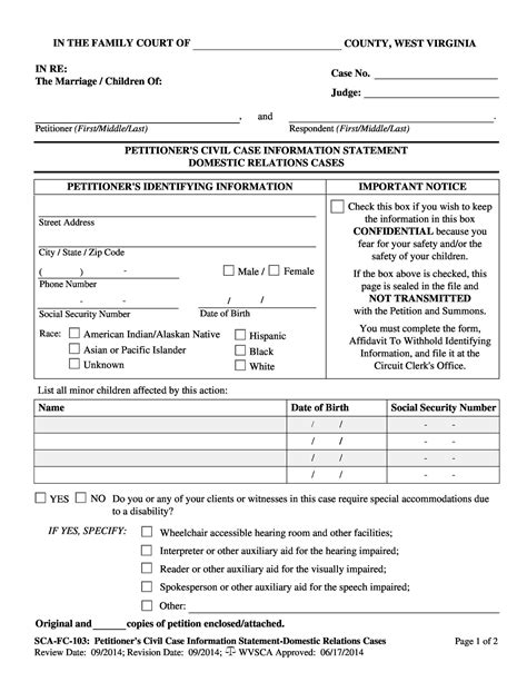 Divorce Paper Free Printable Documents