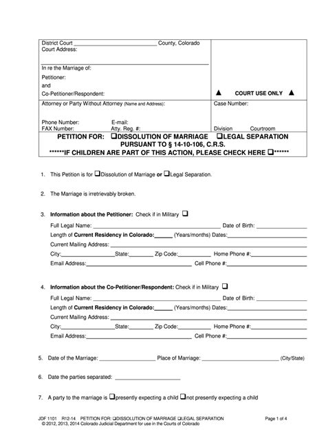 Divorce Papers Colorado Pdf Fill Out Sign Online Dochub