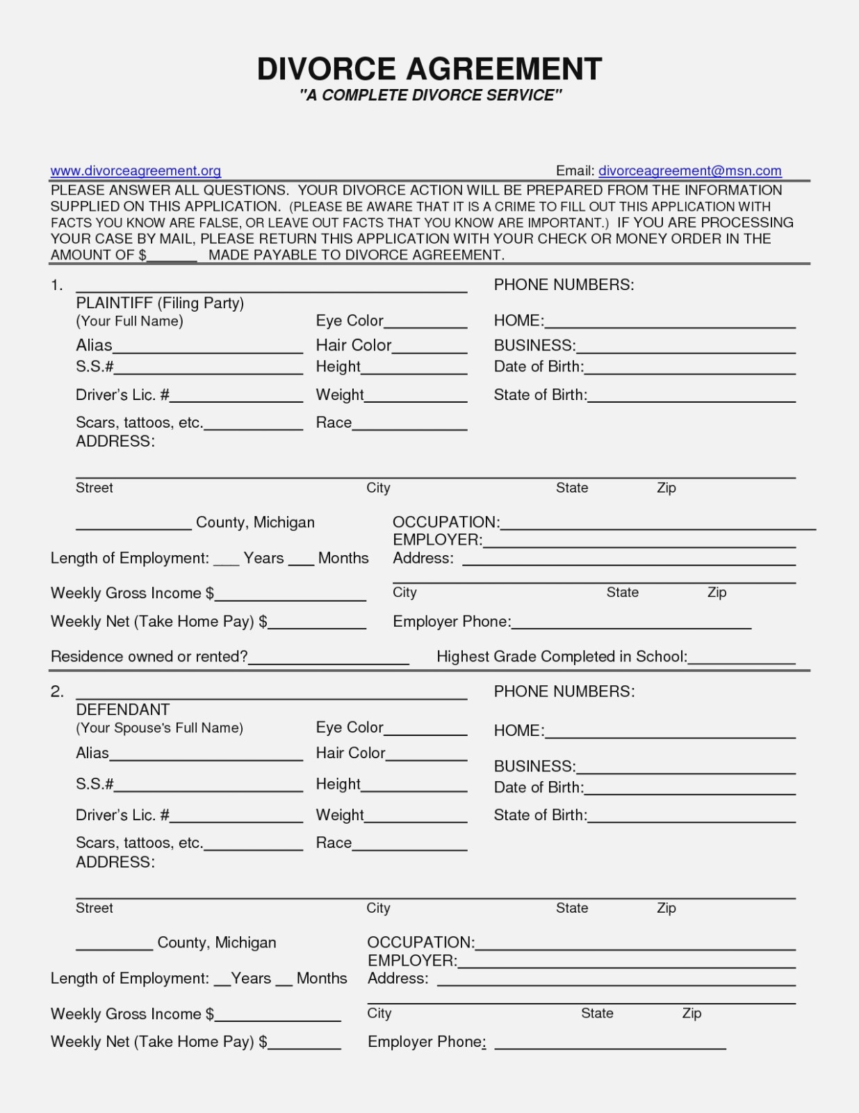 Divorce Papers Nj Free Printable Documents