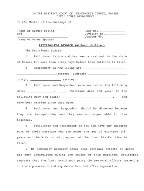 Divorce Petition Format 2020 2021 Fill And Sign Printable Template