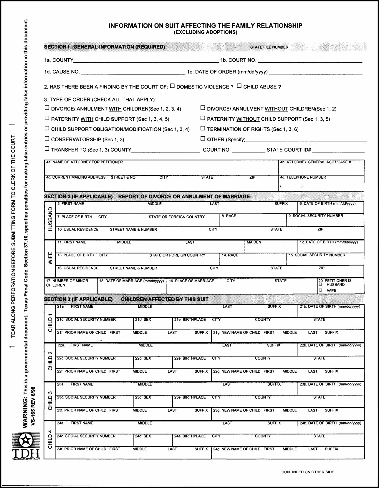 Diy Divorce Forms Texas Form Resume Examples Pv8x96y21j