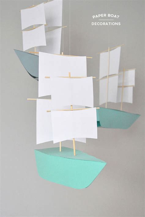 Diy Paper Boat Decorations