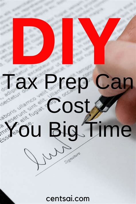 Diy Tax Prep Can Cost You Big Time Diy Taxes Tax Prep Business Tax