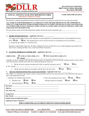 Dllr Annual And Five Year Test Reporting Form Fill And Sign Printable