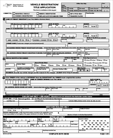 Dmv Application Form 2023 Printable Forms Free Online