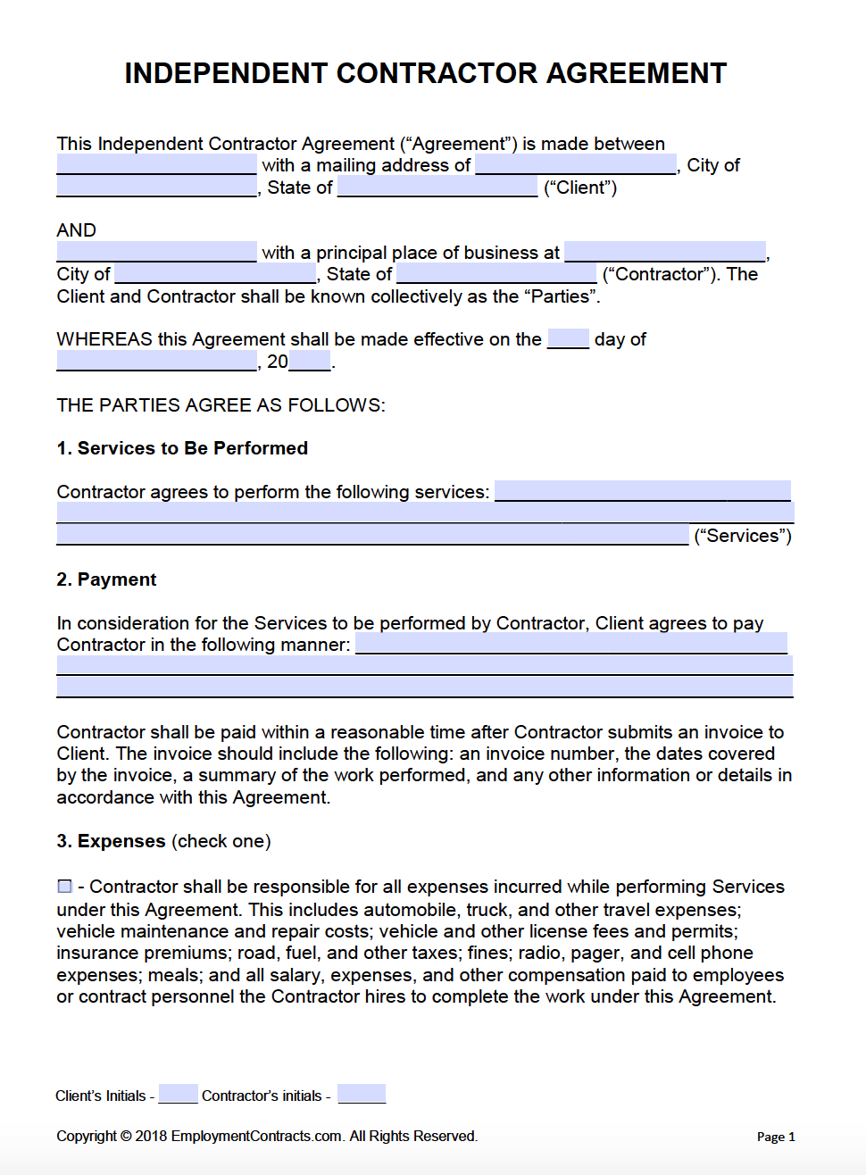 Couriers Paperwork For Contractors