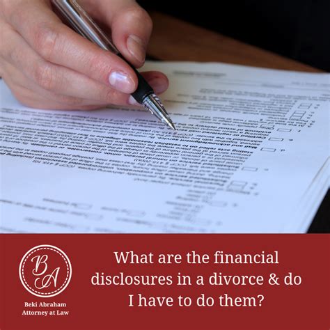 File Financial Disclosure with Initial Divorce Paperwork