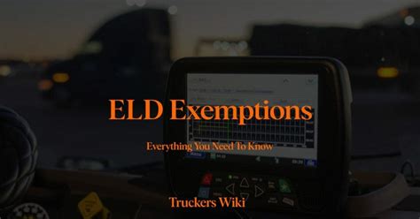 Eld Exemption Paperwork Requirements