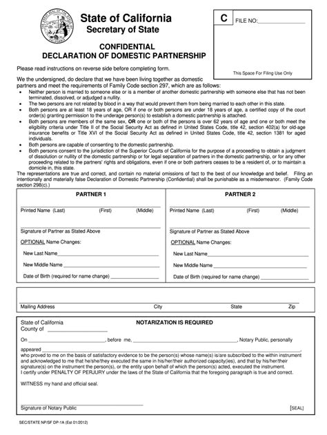 5 Domestic Partnership Papers