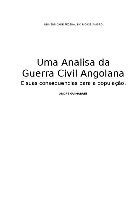 Doc Guerra Angola E Seus Conceitos Andr Guimar Es Academia Edu