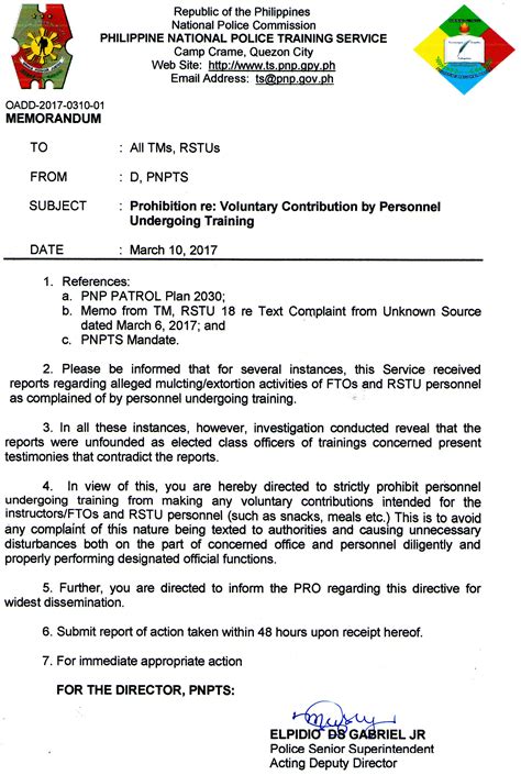 Doc Republic Of The Philippines National Police Commission Philipine National Police Naga City