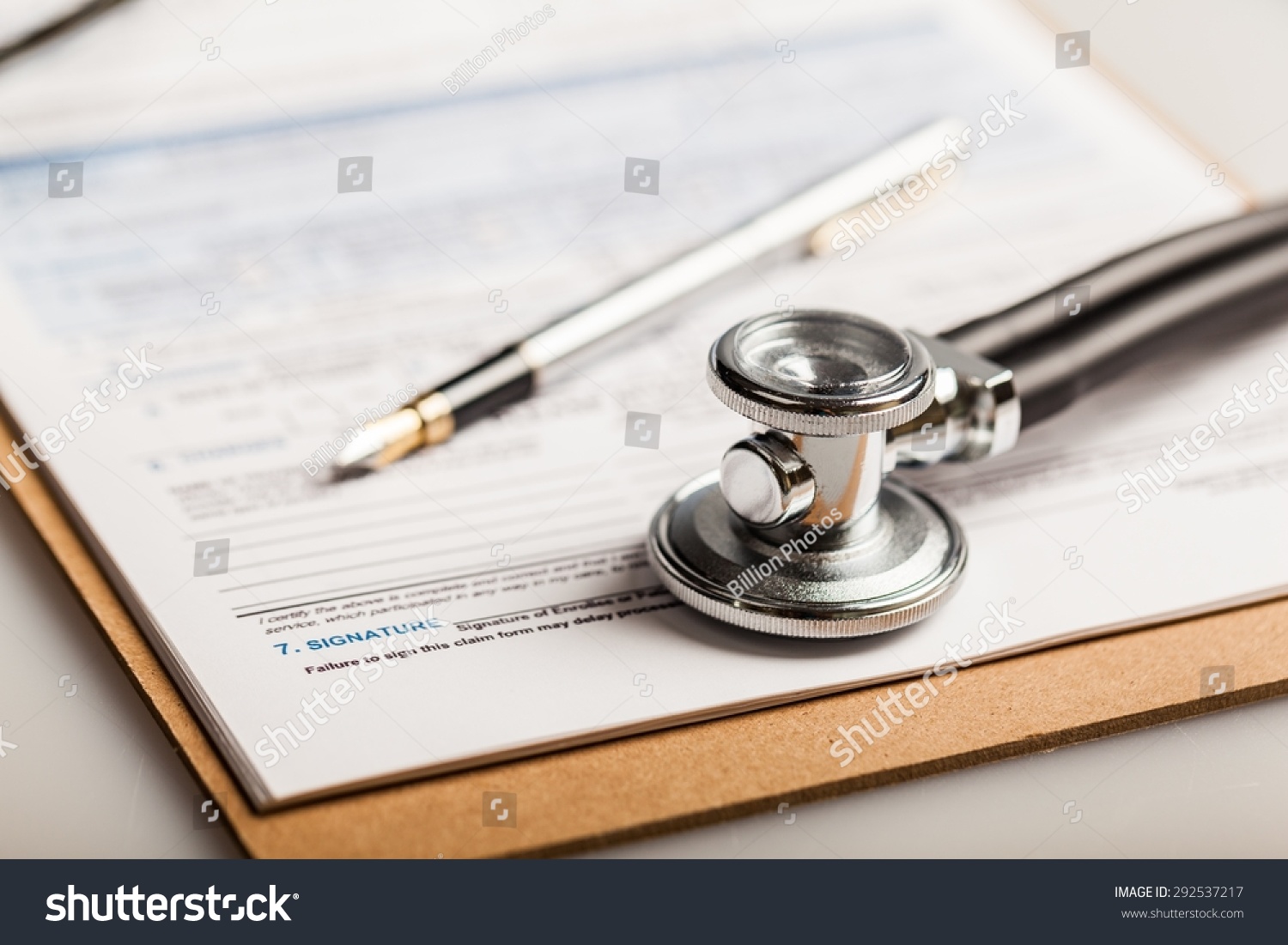 Doctor Doctors Office Paperwork Stock Photo 292537217 Shutterstock