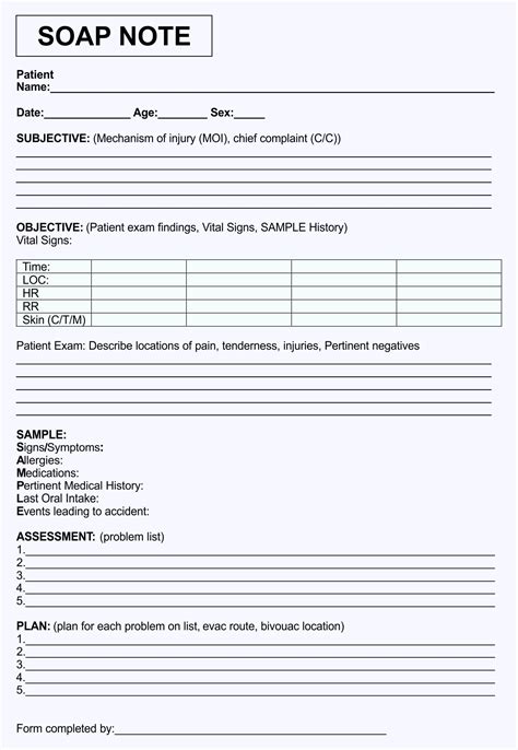 Doctor Office Forms Printable Notes Template Medical Doctor Medical