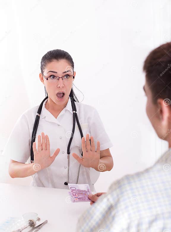 Doctor Refusing Bribing Stock Image Image Of Nurse Illegal 60755897