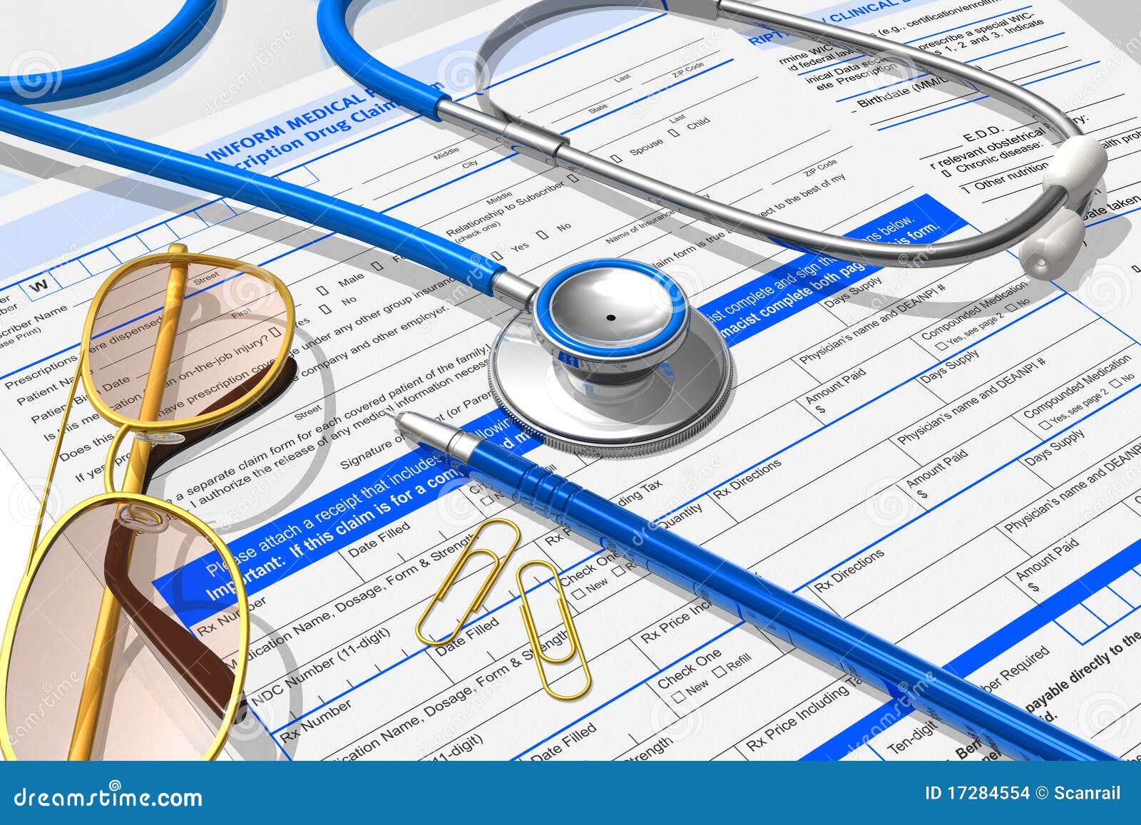 Doctor S Paperwork Stock Illustration Image Of Insurance 17284554