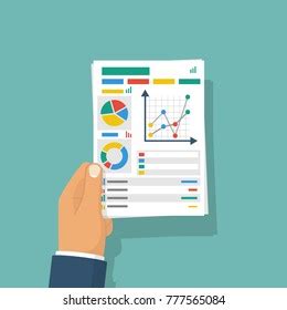 Document Charts Graphs Business Reports Hold Stock Vector Royalty Free