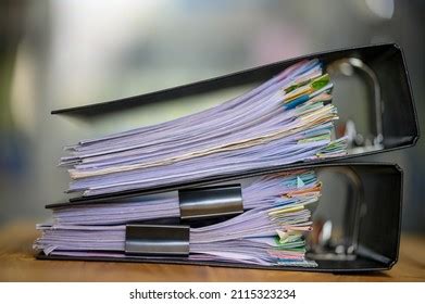 Document File Paperwork Stacked Files Office Stock Photo 2115323234