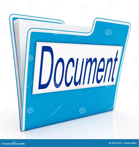 Document On File Meaning Organizing And Paperwork Stock Illustration Illustration Of Icon