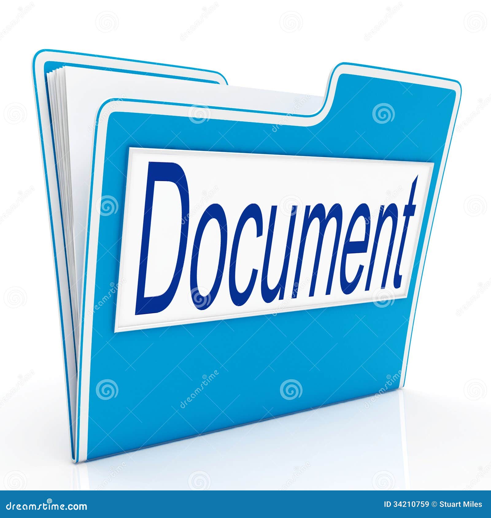 Document On File Means Organizing And Paperwork Stock Illustration Image 34210759