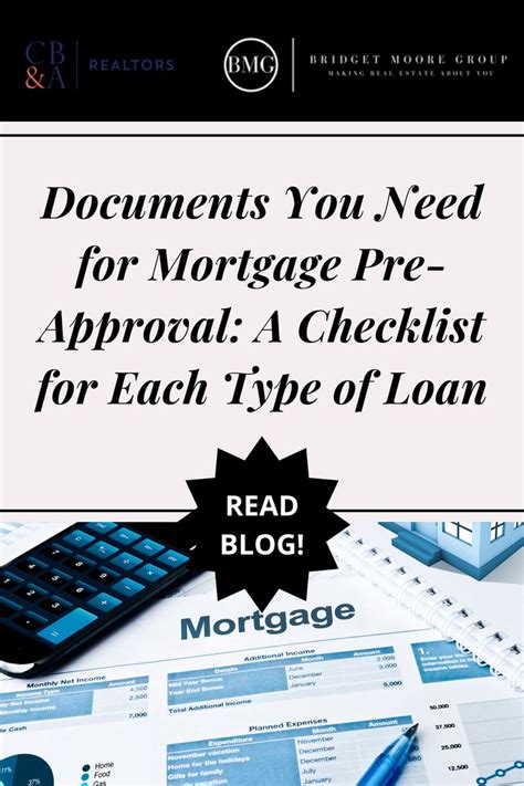 Documents Needed For Mortgage Preapproval For Each Type Of Loan Mortgage Home Improvement