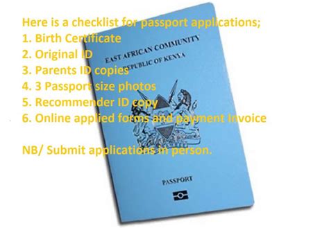 Documents Required For Passport Application Makao Bora