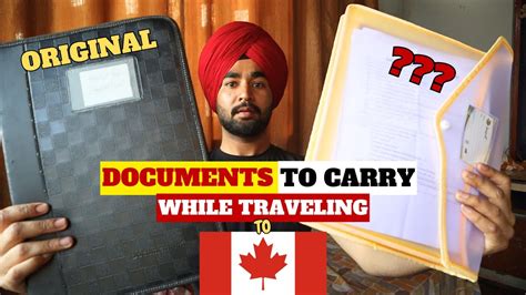 Documents To Carry While Travelling To Canada List Of All Important