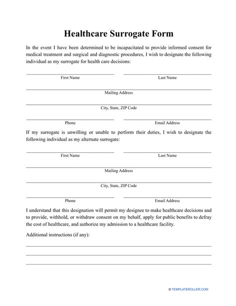 Does A Health Care Surrogate Form Need To Be Notarized Fill Out Sign