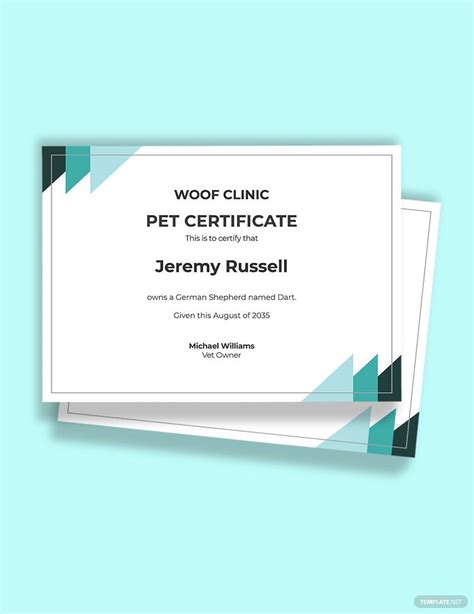 Dog Ownership Certificate Template In Word Pages Publisher Google Docs Download Template Net