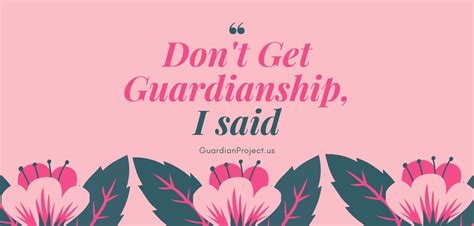 Don T Get Guardianship I Said