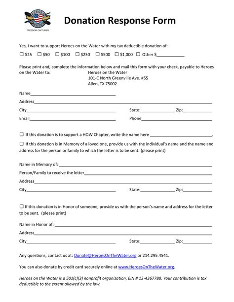 Donation Forms For Non Profit Organizations