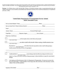 Dot Form Service Animal Relief Form Small Esa Doctors