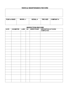 Dot Vehicle Maintenance Log Pdf Complete With Ease Airslate Signnow