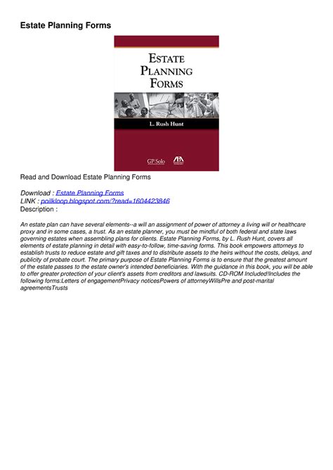 Download Book Pdf Estate Planning Forms Epub Estate Planning Forms