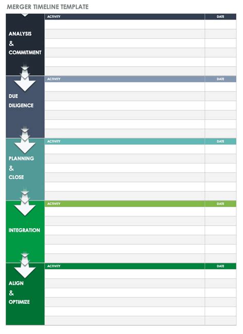 Download Free M A Templates Smartsheet