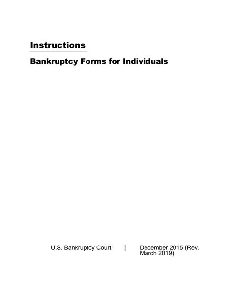 Download Instructions For Bankruptcy Forms For Individuals Pdf