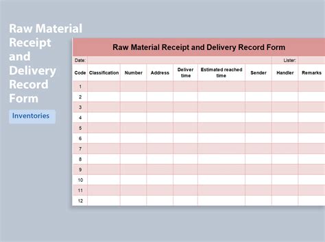 Download Inventory Receiving Template Free Nanoblogs