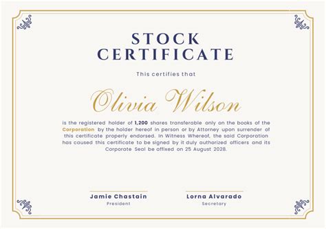 Download Stock Ownership Certificate Brain Powerpoint Infographic Template