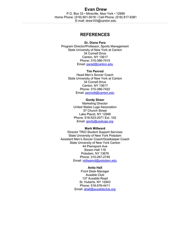 Drew Resume Pdf Free Download