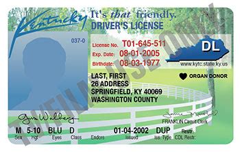 Driver S License Ky Hand Prop Room