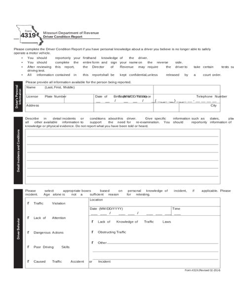 Driving Test Report Form Missouri Edit Fill Sign Online Handypdf