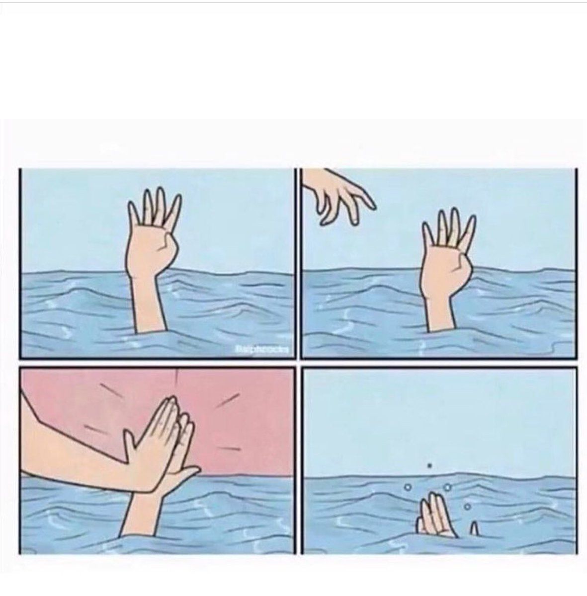 Drowning Highfive Imgflip