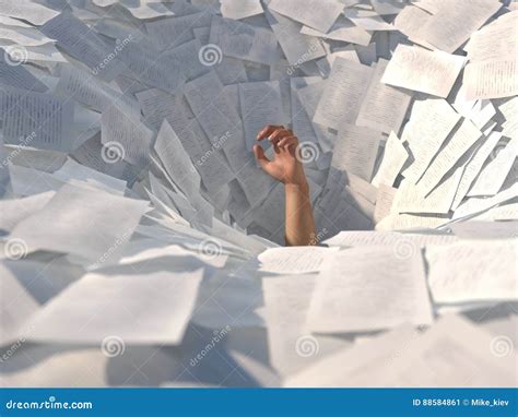 Drowning In Paperwork Royalty Free Illustration Cartoondealer Com