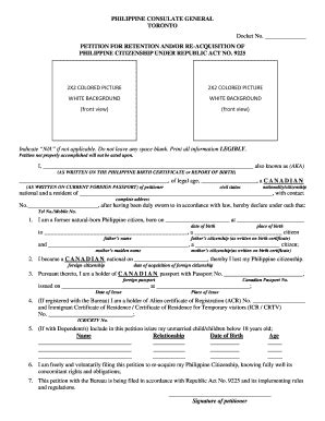 Dual Citizenship Application Fill Online Printable Fillable Blank