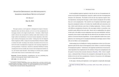 Duration Dependence And Heterogeneity Learning From Early Notice Of Layoff Papers With Code