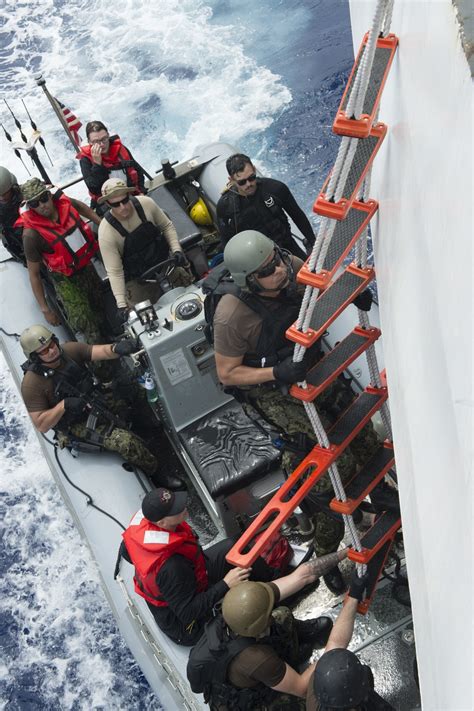 Dvids Images U S Navy Coast Guard Conduct At Sea Boarding Exercise Image 3 Of 4