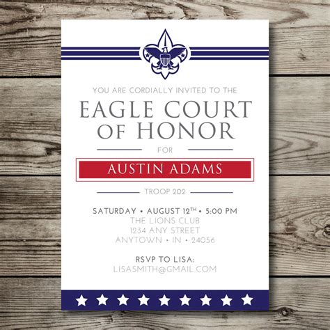 Eagle Scout Invitations Template Free