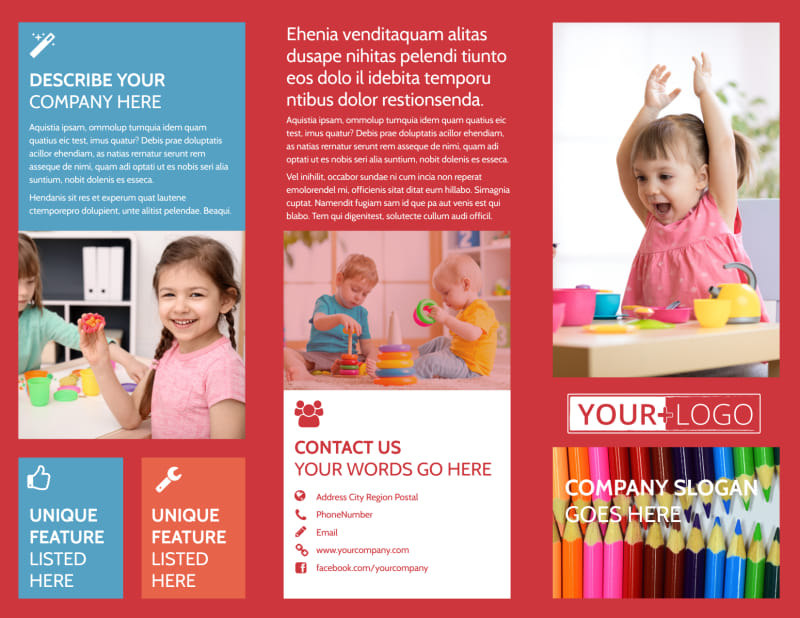 Early Start Daycare Brochure Template Mycreativeshop