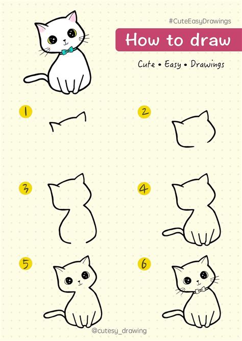 Easy How To Draw A Cat Step By Step At Drawing Tutorials