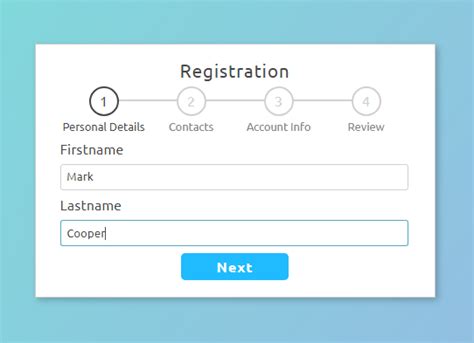 Easy Way To Multi Step Register Form Using Css And Javascript Youtube