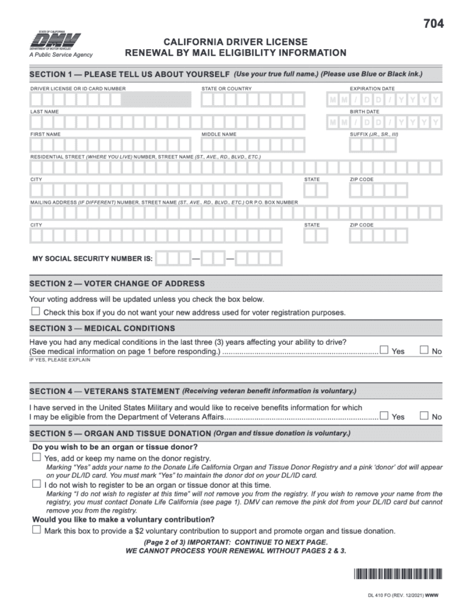 Edit Download California Dmv License Renewal